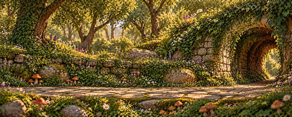 Woodland Trail, an illustrated stretch of Gaston’s Trail