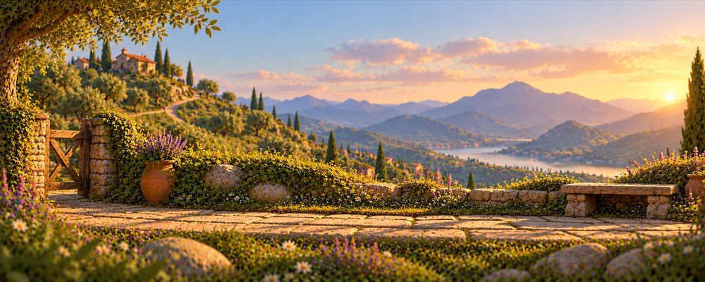 Mountain Overlook, an illustrated stretch of Gaston’s Trail